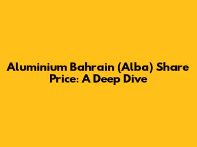 Aluminium Bahrain (Alba) Share Price: A Deep Dive