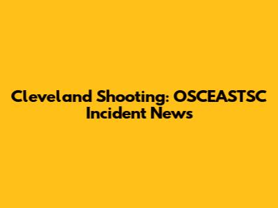 Cleveland Shooting: OSCEASTSC Incident News