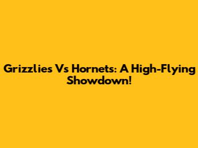 Grizzlies Vs Hornets: A High-Flying Showdown!