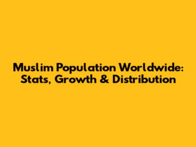 Muslim Population Worldwide: Stats, Growth & Distribution