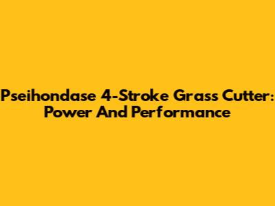 Pseihondase 4-Stroke Grass Cutter: Power And Performance